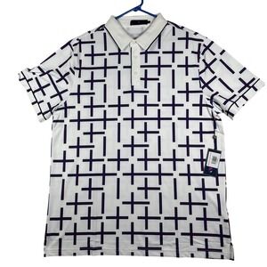 Extracurricular Mens Truss Polo Shirt XL Bright White Geometric Golf